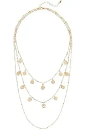 Lascana Kette mit Anhänger, mehrreihiges Kettenset mit Anhänger, Halskette, Halsschmuck goldfarben