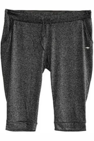 KangaROOS Jogginghose 3/4 Jogger für Damen in Anthrazit mit Schnur und Taschen 48