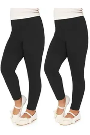 Merry Style Leggings Mädchen Lange Hose Freizeithose mit weitem Bein MS10-130 (2-tlg) aus Viskose, elastischer Bund schwarz 116