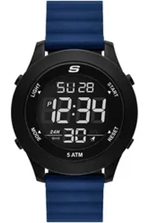 Skechers Chronograph ROSENCRANS SR5225, Quarzuhr, Armbanduhr, Herrenuhr, Silikonarmband, digital, Wochentag blau