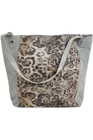 Curuba Shopper GLENDALE, mit Leo-Print grau