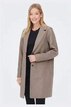 ONLY Kurzmantel ONLCARRIE BONDED COAT braun S (36)