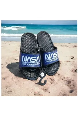 Nasa Badeschuhe / Badeschlappen "" mit Logoschriftzug Badeschuh schwarz 27-28 EU