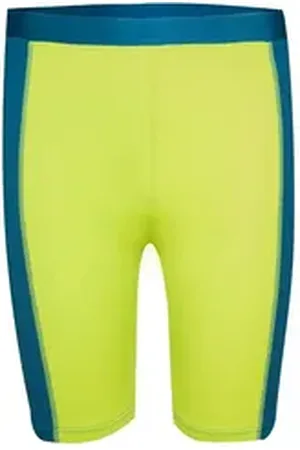 TROLLKIDS Badeshorts Kvalvika blau|gelb 140