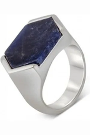Akitsune Siegelring Abyss Ring Silber - Blau Archat EU 67 - UK X - US 12 EU 67 - UK X - US 12