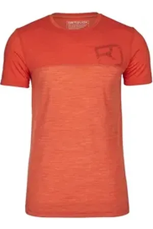 ORTOVOX Funktionsshirt 150 Cool Logo TS Men - kühlendes Merinowolle Kurzarmshirt orange