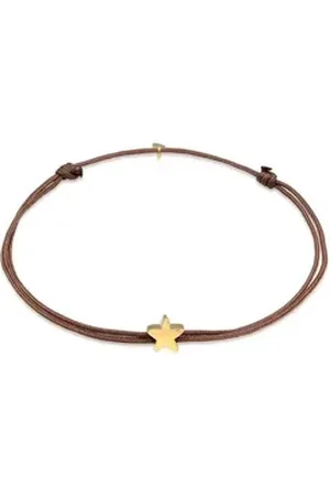 Elli Armband Stern Astro Textilband 925 Silber, Sterne braun|rot