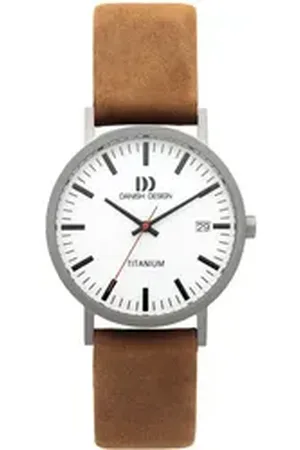 Danish Design Quarzuhr Unisexuhr Rhine White Camel Date IQ31Q199 Leder, (1-tlg)