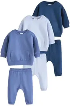 Next Sweatanzug Baby Sweatshirt und Jogginghose im 6er-Pack (6-tlg) blau 56 (bis zu 1 Mon.)