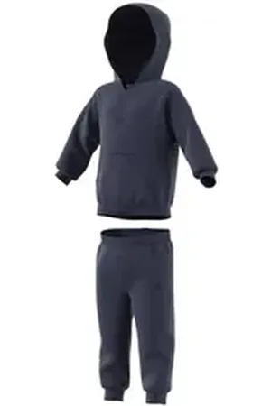 adidas Performance Trainingsanzug Baby Jogginganzug In B Hood Fleece Track Suit blau 74