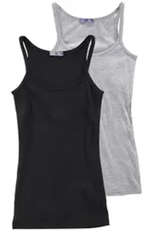 AJC Longtop (2er-Pack) in Basic Form im Doppelpack grau|schwarz 44/46 (L)