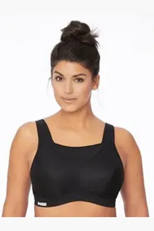 Glamorise Bügelloser BH Hochleistungs Sport Bustier schwarz 85