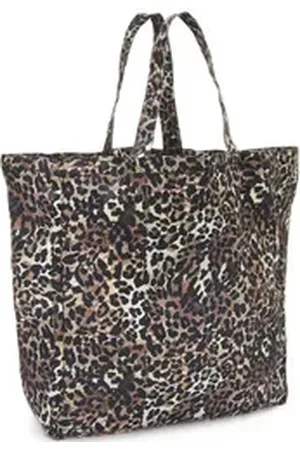 vivance collection Strandtasche Shopper, XXL Beachtasche Sommertasche in modischer Leo Optik VEGAN braun|schwarz