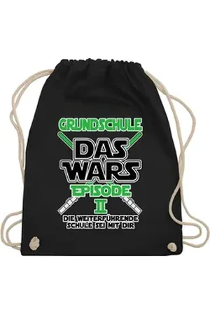 Shirtracer Turnbeutel Grundschule Das Wars Episode 2 Die weiterführende Schule sei mit dir I, Schulanfang & Einschulung Geschenk Turnbeutel schwarz