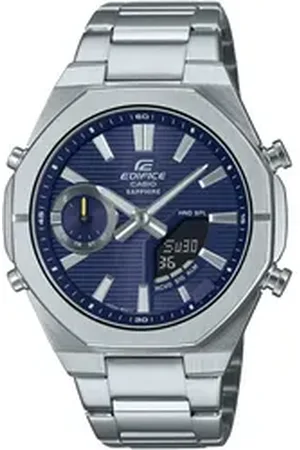Casio EDIFICE Smartwatch, Solaruhr, Armbanduhr, Herrenuhr, Super Illuminator, Edelstahlarmband silberfarben