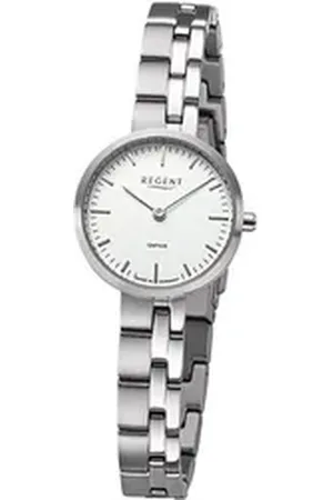 Regent Quarzuhr Damen Armbanduhr Analog, (Analoguhr), Damenuhr Titanbandarmband anthrazit grau, rundes Gehäuse, klein (26mm) grau
