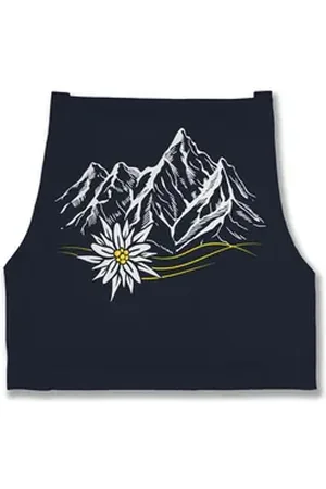 Shirtracer Kochschürze Edelweiß Berge Wandern Wanderlust Berg ruft Alpen, (1-tlg), Kochschürze als Mode zum Oktoberfest blau