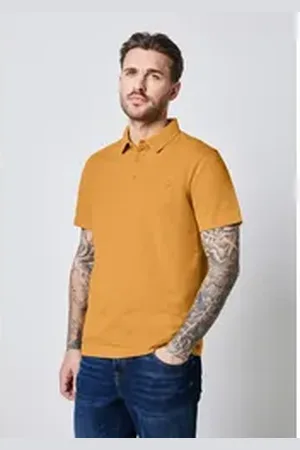 Street one MEN Poloshirt aus reiner Baumwolle gelb L (42)