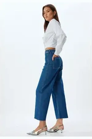 Koton Schlupfjeans Normale Leibhöhe Culotte blau 26/32