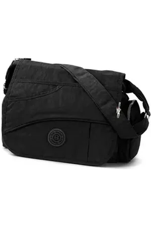 Bag Street Umhängetasche Damenhandtasche Umhängetasche (Umhängetasche), Umhängetasche Nylon, schwarz ca. 32cm x ca. 20cm schwarz