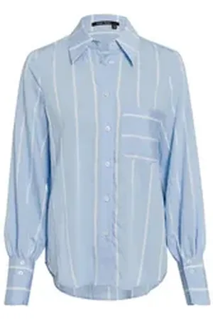 Marc Aurel Langarmbluse blau 34