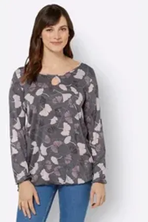 Ambria Witt T-Shirt Rundhalsshirt grau 46