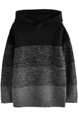 Next Kapuzenpullover Gestricktes Hoodie aus 100 % Baumwolle (1-tlg) schwarz 152 (12 J.)