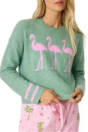 P.J.Salvage Sleepshirt Flannels schlafshirt schlafmode Pyjama grün L