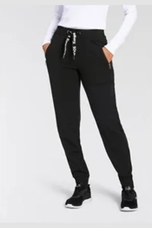 KangaROOS Jogginghose mit Zippertaschen und Logo Band schwarz 36 (S)