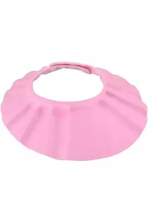 ISO TRADE Duschhaube Duschhaube Kinder rosa (Duschen, 1 St), Verstellbar 13-15 cm Ohr- und Augenschutz Universal rosa