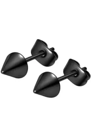 Bungsa Ohrring-Set Ohrstecker Kegel 5mm aus Edelstahl Unisex (1 Paar (2 Stück), 2-tlg), Ohrschmuck Ohrringe schwarz