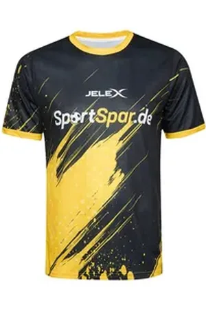 Jelex Fußballtrikot "Team 24" Trikot geeignet für Teams und Einzeltraining gelb|schwarz XL