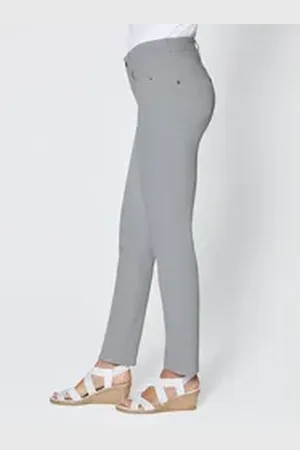 ASCARI Bequeme Jeans Stretch-Jeans grau|weiß 48