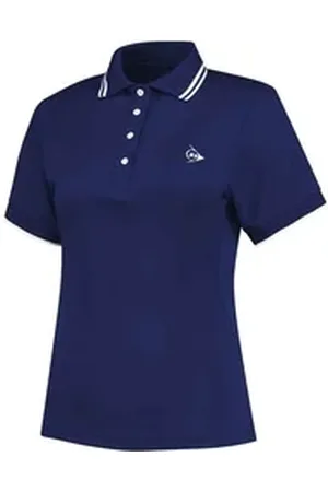 Dunlop Poloshirt Damen Tennispolo CLUB LINE Kurzarm (1-tlg) blau M