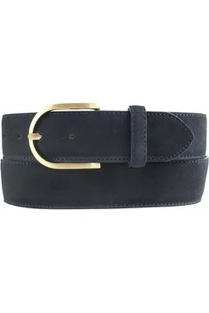 BELTINGER Ledergürtel Damen-Gürtel aus Veloursleder 4 cm - Velour-Gürtel für Damen 40mm - Wi (1-St) blau 120 cm (Gesamtlänge 135 cm)