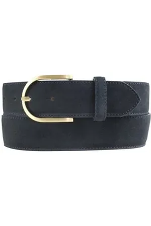 BELTINGER Ledergürtel Damen-Gürtel aus Veloursleder 4 cm - Velour-Gürtel für Damen 40mm - Wi (1-St) blau 115 cm (Gesamtlänge 130 cm)