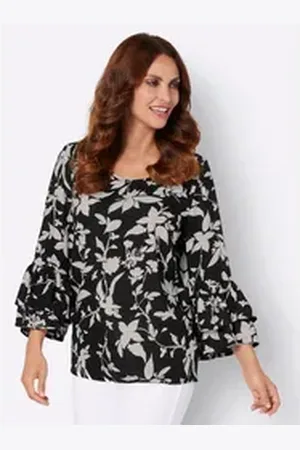Alessa W Witt Klassische Bluse Schlupfbluse schwarz 36