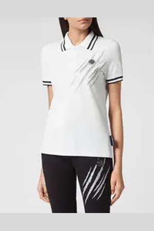Philipp Plein Poloshirt Scratch weiß XS