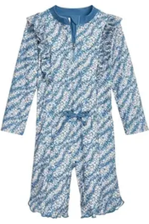 Playshoes Badeshorts Uv-Schutz Einteiler Blümchen 1/1 Arm lila 98/104 - ca. 3-4 Jahre