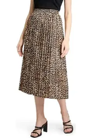 Betty Barclay Maxirock Plisseerock mit Gummizug Falten beige|schwarz 40