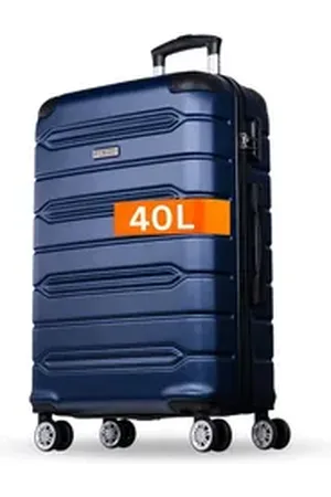 Nowi Hartschalen-Trolley Koffer Hartschalenkoffer mit Zahlenschloss & 8 Rollen Trolley, Zahlenschloss blau 58 cm