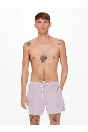 Only & Sons Badehose ONSTED STRIPE SEERSUCKER SWIM NOOS rosa XXL