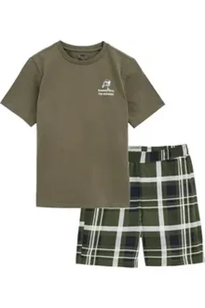 WE Fashion Pyjama grün 134/140
