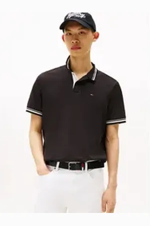 Tommy Hilfiger Poloshirt TJM REG TIPPED POLO EXT Mit Rundhalsausschnitt schwarz 4XL