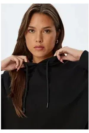 Koton Kapuzensweatshirt Kapuzenkragen Regular schwarz M
