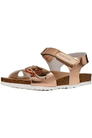 Geox Sandalen Lederimitat Riemchensandale goldfarben 32 EU