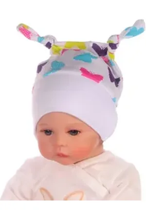 La Bortini Erstlingsmütze Baby Mütze Knotenmütze für Neugeborene neutral 34 bis 43 leicht, weich, elastisch, 34 35 36 37 38 39 40 41 42 43 44 weiß 34-38cmKU