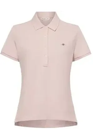GANT Poloshirt SLIM SHEILD CAP SLEEVE rosa XS