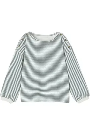 Vertbaudet Langarmshirt Mädchen Ringelshirt grün 110