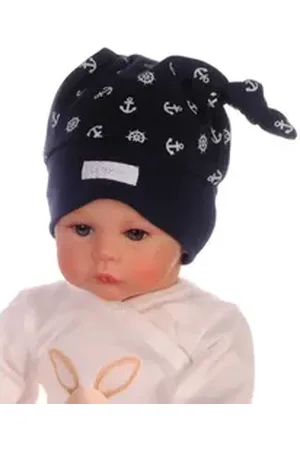 La Bortini Erstlingsmütze Baby Mütze Knotenmütze für Neugeborene neutral 34 bis 43 leicht, weich, elastisch, 34 35 36 37 38 39 40 41 42 43 44 blau 34-38cmKU